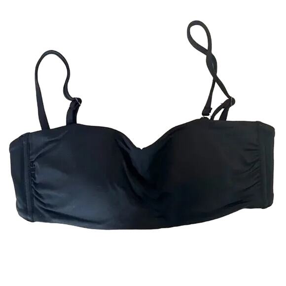 NWT Andie Swim The Bora Bora Convertable Bikini Top Adjustable Straps M Black - Picture 2 of 15
